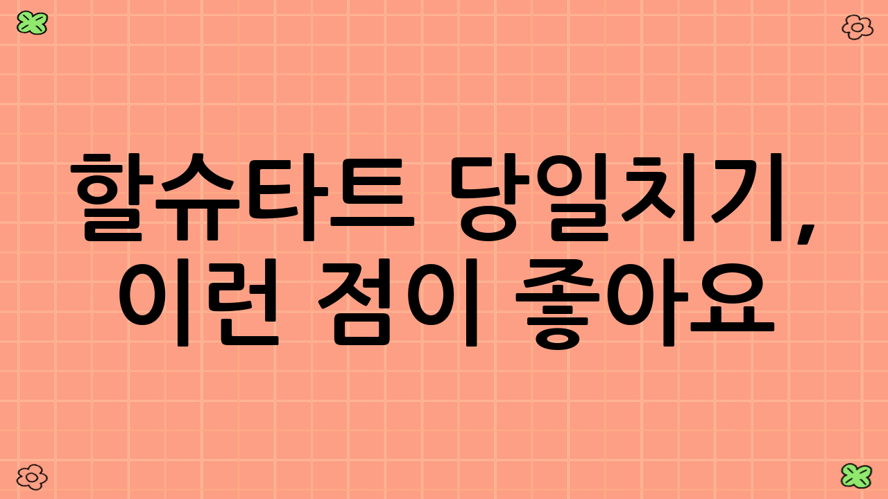 할슈타트 당일치기, 이런 점이 좋아요!