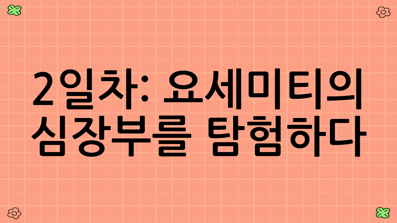 2일차: 요세미티의 심장부를 탐험하다