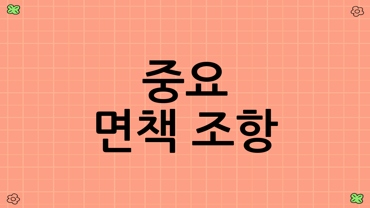 중요 면책 조항 (Disclaimer)
